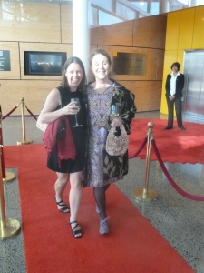 Daughter Melanie and Barbara Snook on the red carpet.