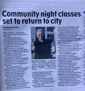 Community Night Classes set to return to Dunedin